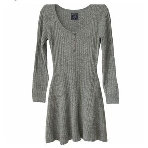 Abercrombie & Fitch Gray Long Sleeve Dress